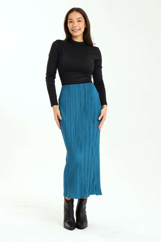 Ladies Textured Maxi Slitted Office Skirt