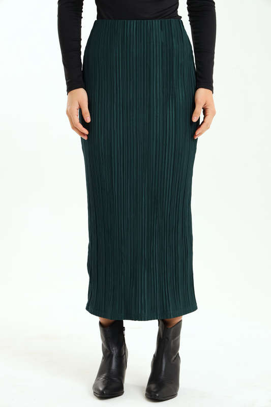 Ladies Textured Maxi Slitted Office Skirt