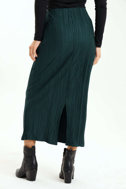 Ladies Textured Maxi Slitted Office Skirt