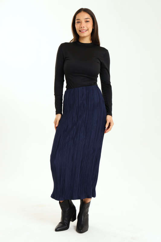 Ladies Textured Maxi Slitted Office Skirt
