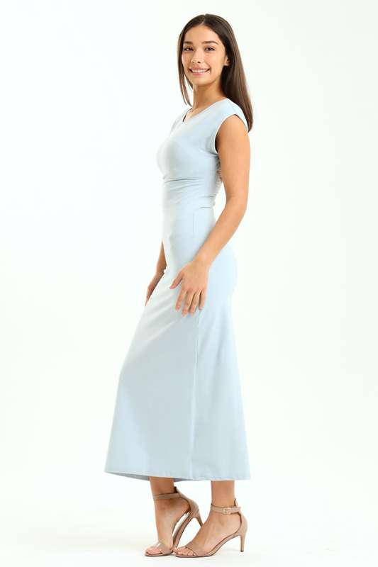 Melody Asymmetric Skin Tight Open Back Bodycon Dress