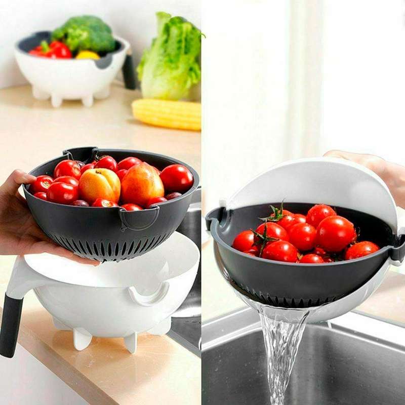 9 in 1 Vegetable Chopper Bowl & Colander Set