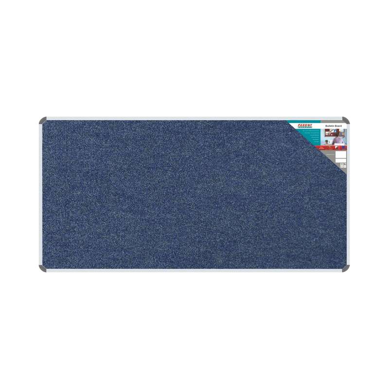 Bulletin Board Ribbed Aluminium Frame (1800x900mm - Denim)