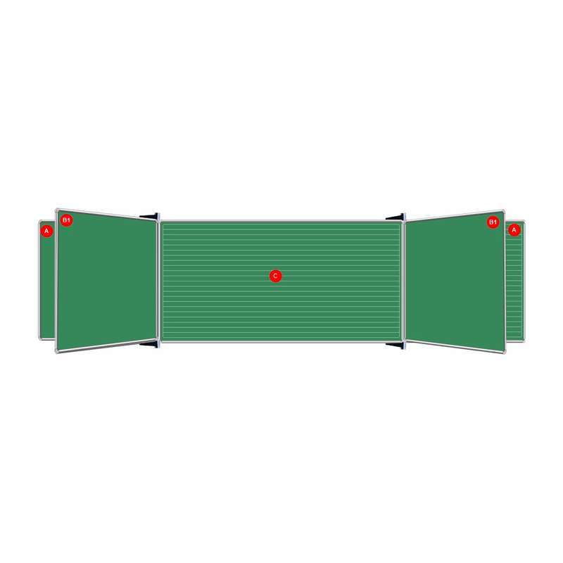 Educational Board Non-Magnetic Chalkboard (1220*1210 - Swing Leaf - Option B)