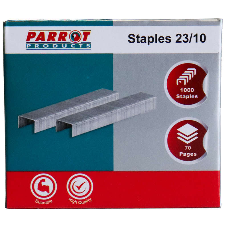 Staples (Staple Size: 23/10 -  Box of 1000 -  50 Pages)