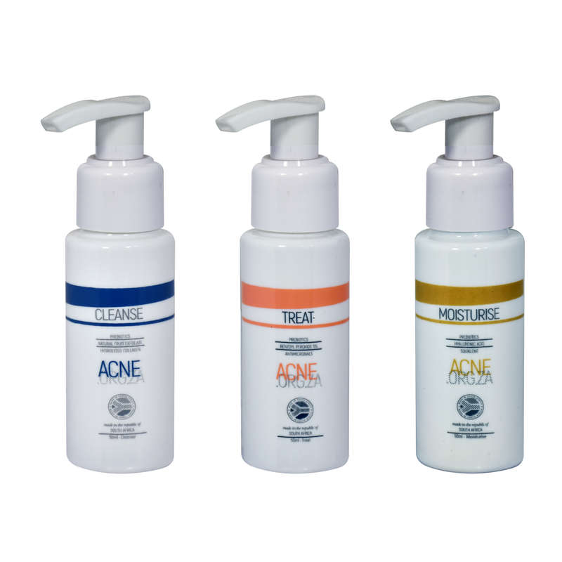 Acne.org.za Protocol - 3 step Kit - Cleanse, Treat and Moisturise