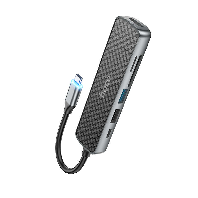 Hoco HB24 Type-C Hub Adapter  (HDMI + USB3.0 + USB2.0 + SD + TF + PD)