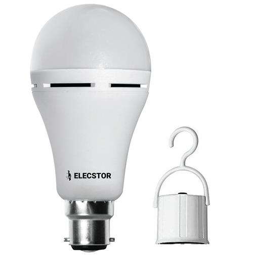 Elecstor B22 7Watt Emergency Rechargeable LED Bulb - 4 hour battery life
