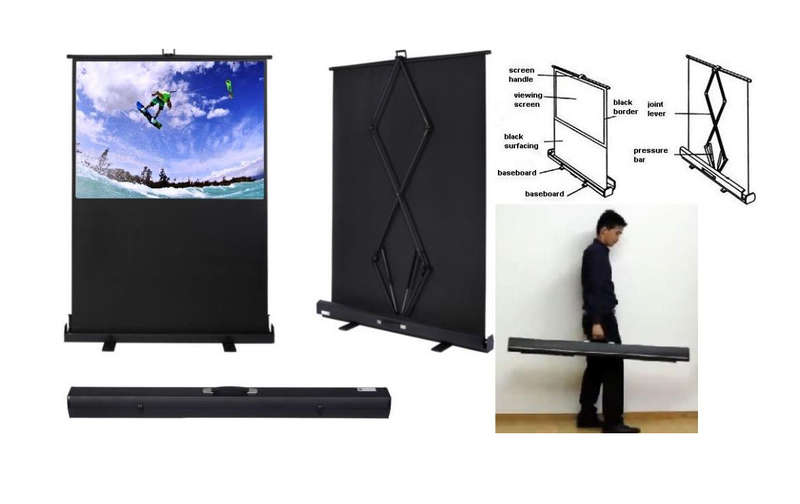 Esquire Scena Pull Up Projector Screen 72 inches
