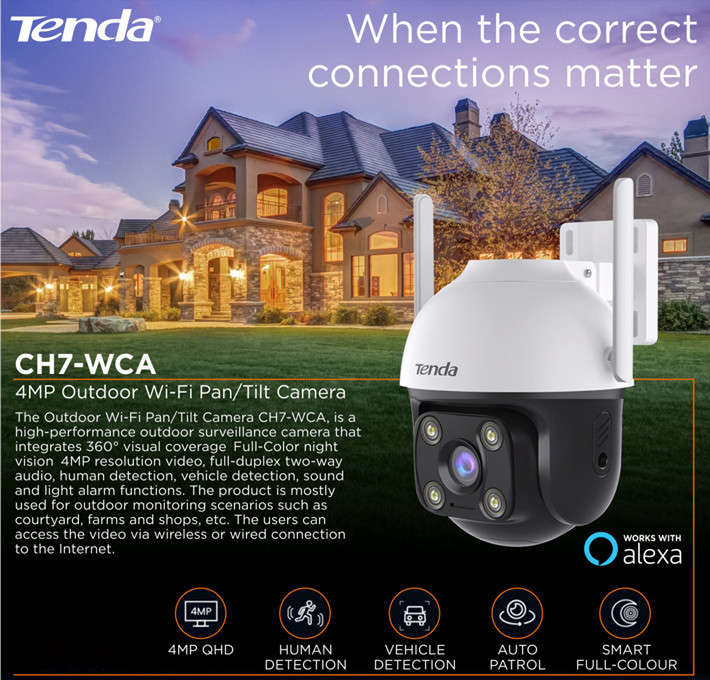 Tenda 4MP CH7-WCA WI-FI Pan/Tilt Camera