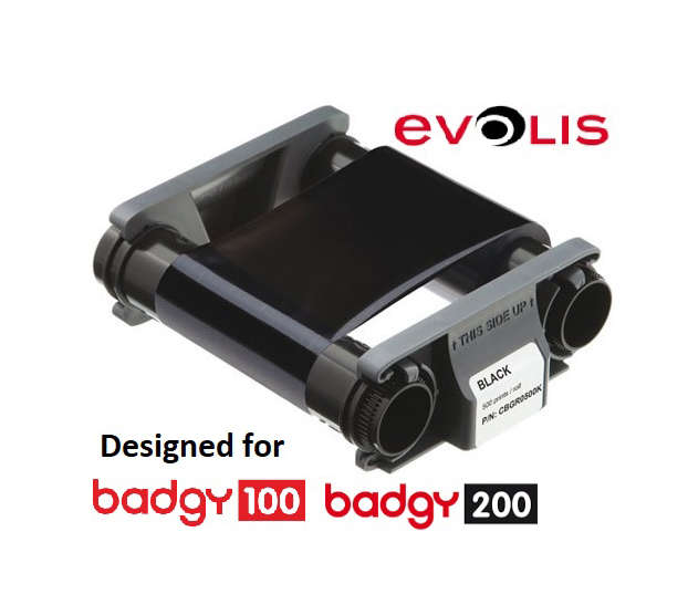 Evolis Black Monochrome Printer Ribbon