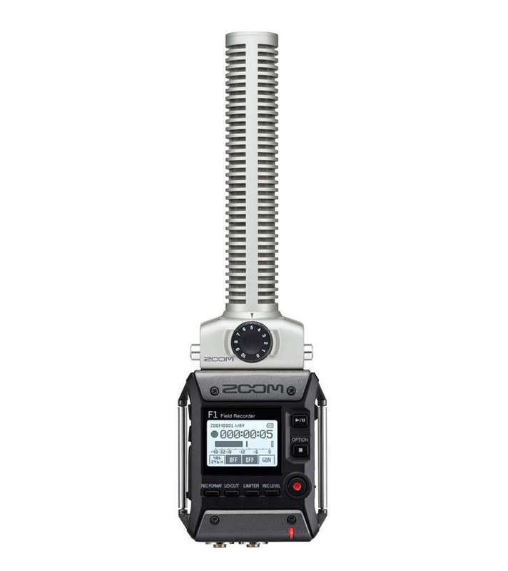 Zoom F1 Field Recorder with Shotgun Microphone-2-Channel Field Audio Recorder