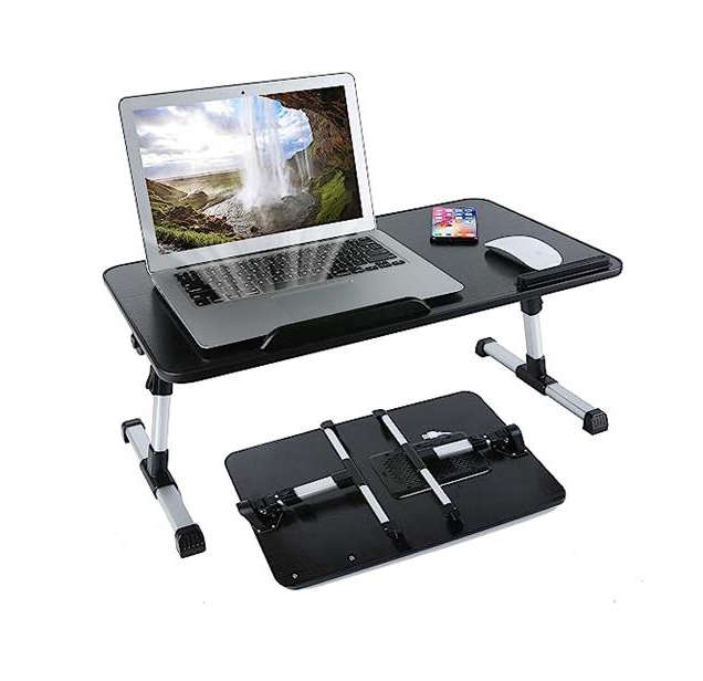 UniQue Portable Foldable Laptop Desk With USB Cooling Fan