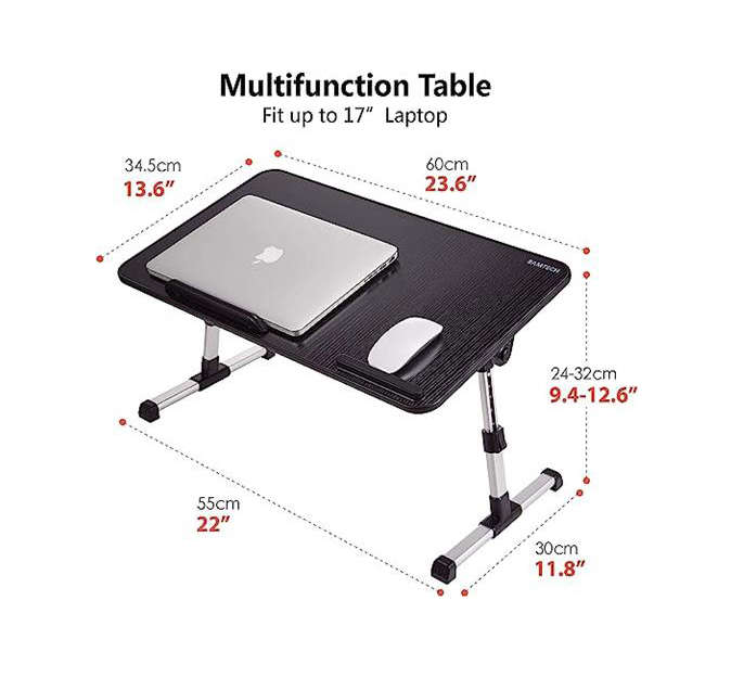 UniQue Portable Foldable Laptop Desk With USB Cooling Fan
