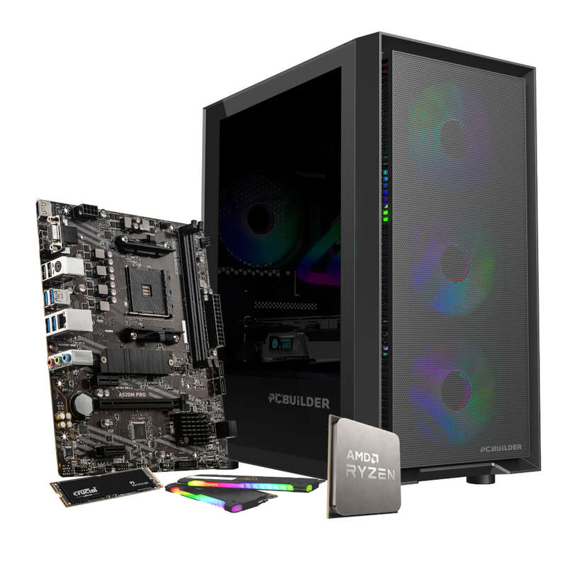 PCBuilder Ryzen 5 5600GT DEFENDER Windows 11 Gaming PC