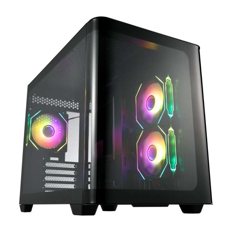 FSP S380 ARGB M-ATX Mid Tower Gaming Chassis  Black