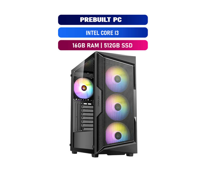 MSI Desktop PC I3-12100 UHD730 16GB 512GB SSD