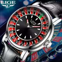 LIGE Men's Watches Fashion Roulette wheel