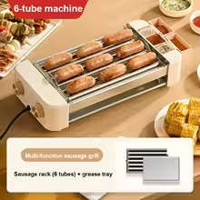 Multifunctional Sausage roaster Hotdog Maker Automatic rotating Barbecue Machine Thermostatic Fast h