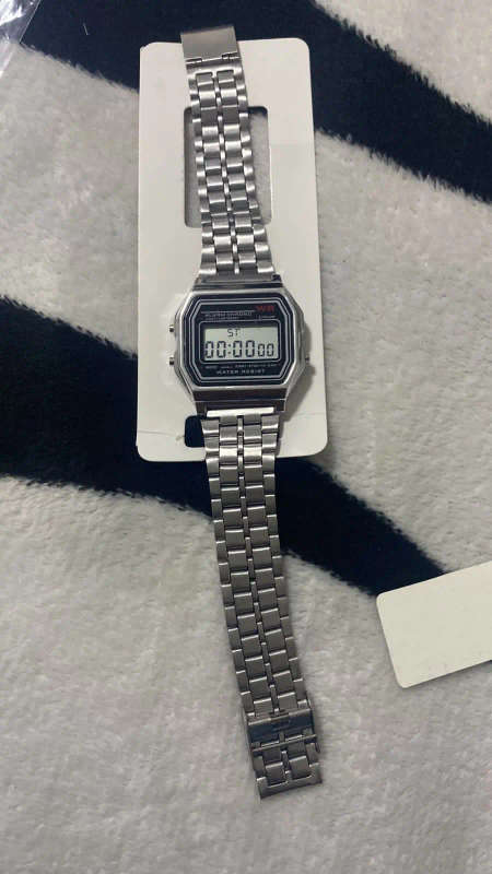 Men`s Digital Watches Luxury Stainless Steel Link Bracelet Wrist Watch