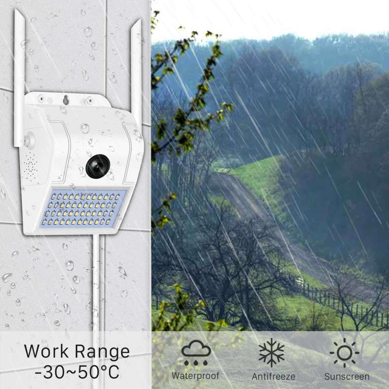 Wireless WiFi IP Camera Wall Lamp