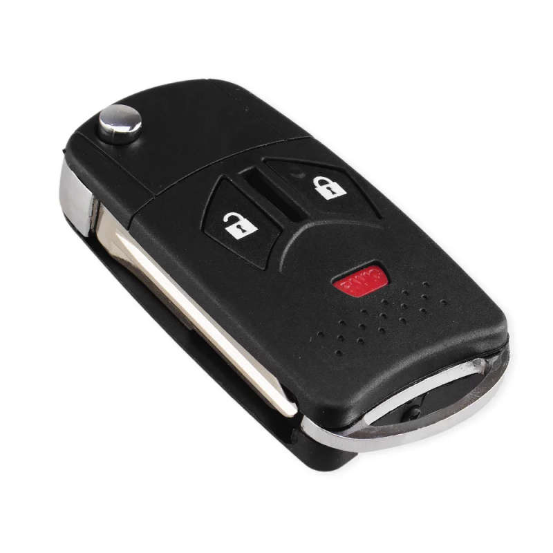 Car Remote Key Case Flip Folding Key Case FOB 2+1 Button For Mitsubishi Housing Shell