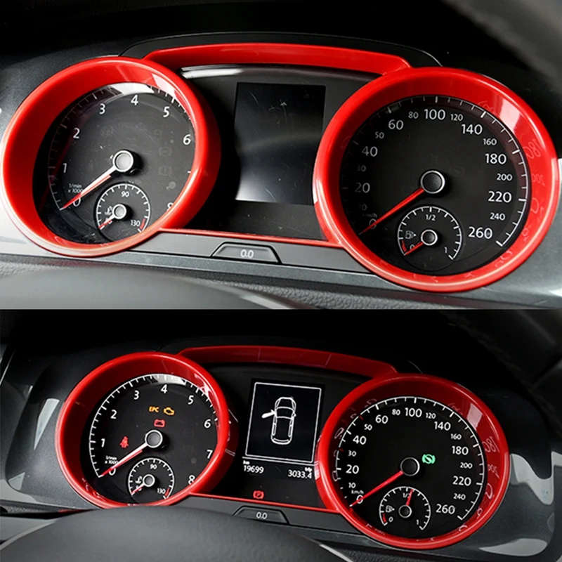 Car Interior Dashboard Tachometer Speedometer Frame Panel Cover Trim For-Golf 7 7.5 MK7 2015-2019
