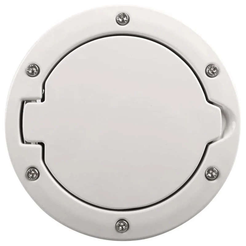 Gas Cap Cover White JK Fuel Door Gas Cover for Jeep Wrangler JK 2-Door 4-Door Sahara 2007-