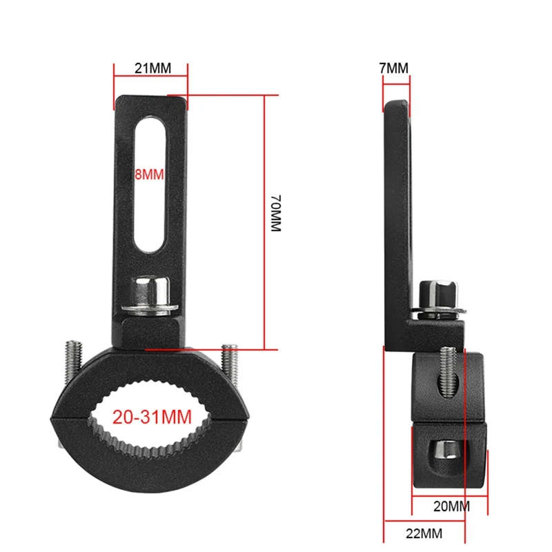 2PCS Universal Motorcycle Headlight Mount Bracket Adjustable Headlamp Holder Fork Clamp Mounts