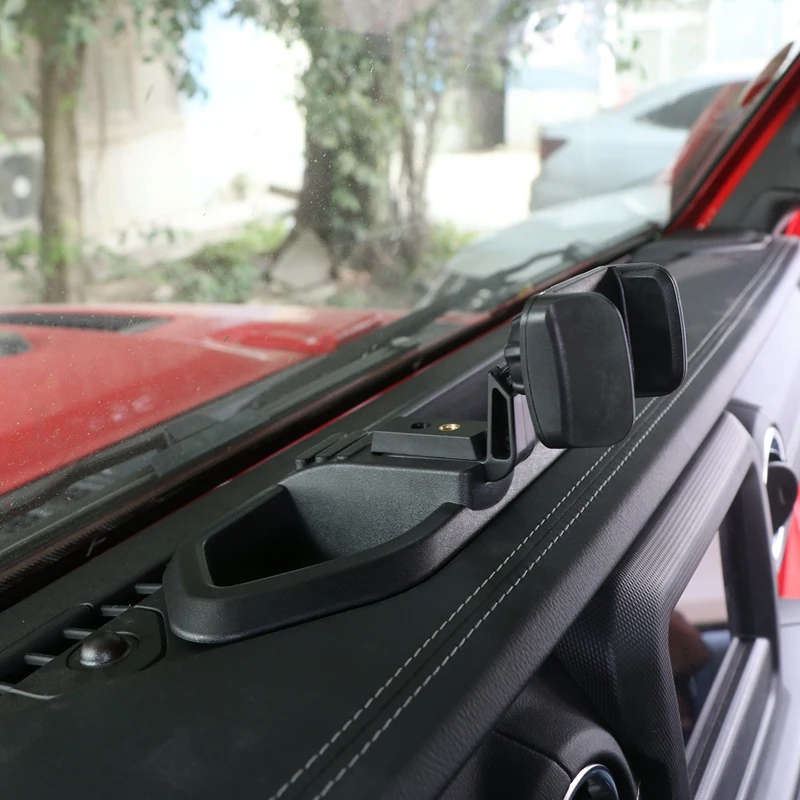 Black ABS Mobile Phone Holder Car GPS Bracket Dash Mount Holder Storage Box for Jeep Wrangler JL