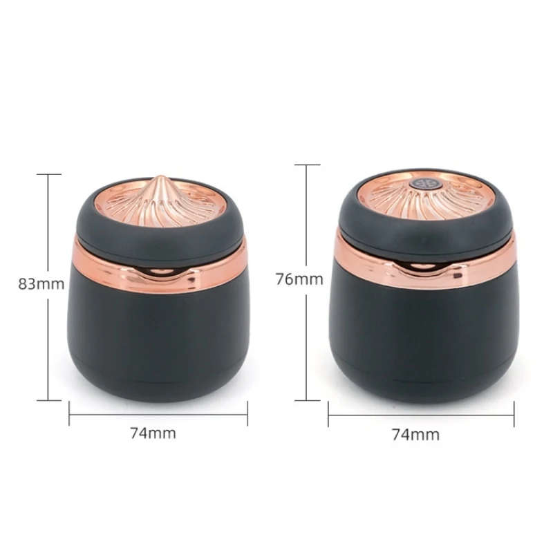 Mini Car Ashtray with LED Breathing Light and Cover