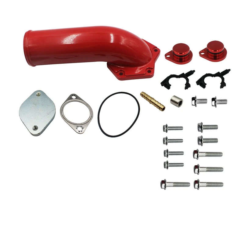 For 2008-2010 Ford F250 F350 Powerstroke 6.4L Intake Elbow Diecast Valve Kit