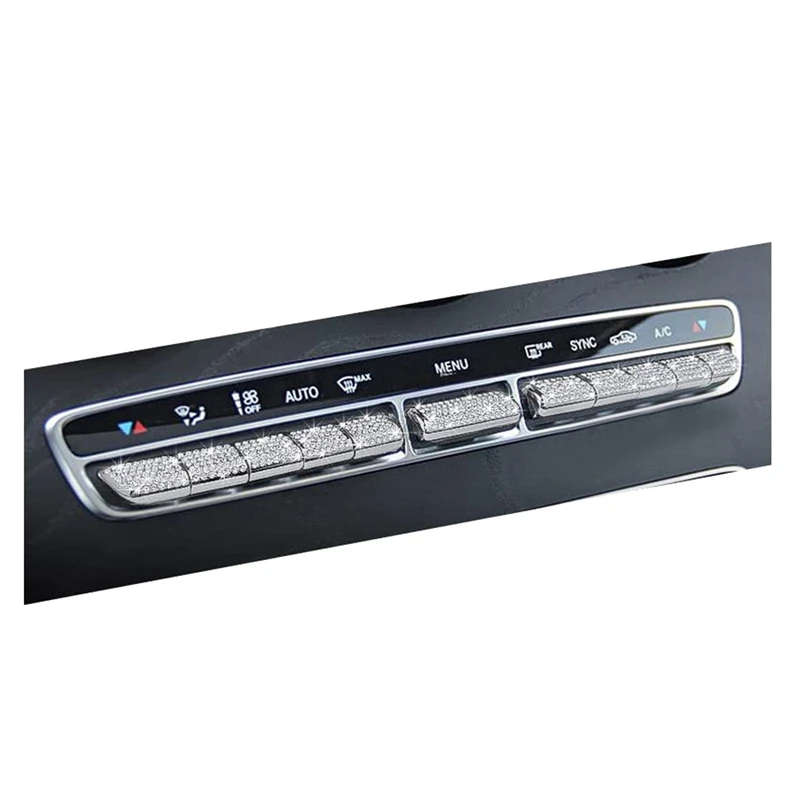 11Pcs Air Conditioning Control Switch Cover AC Buttons Caps for Mercedes Benz AMG W205 X253 C