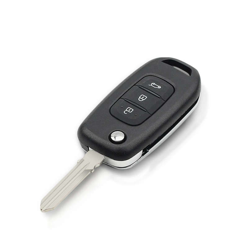 Remote Key Fob Flip For Renault Megane III Dacia Duster Kadjar Captur Symbol FSK 433Mhz 3 Buttons