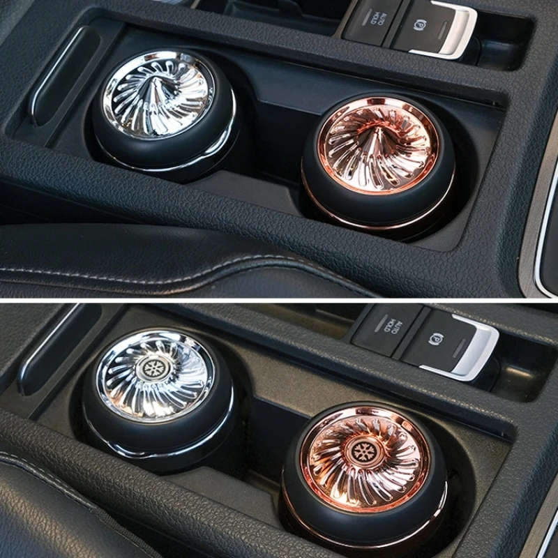 Mini Car Ashtray with LED Breathing Light and Cover