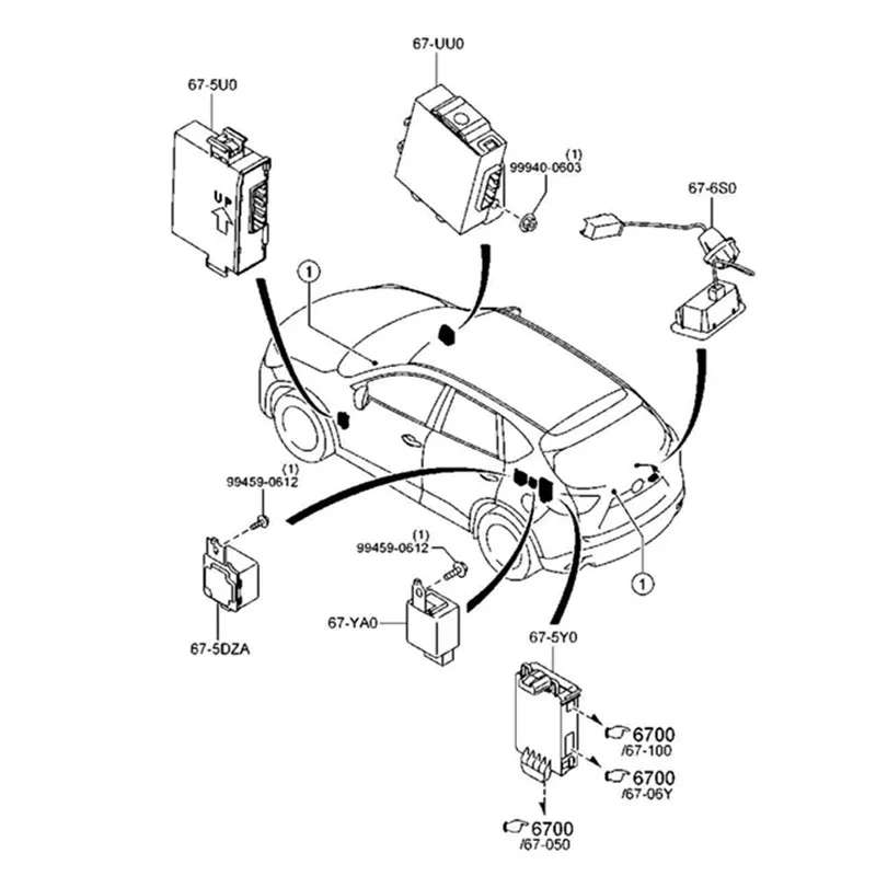 For Mazda CX-7 CX7 Rear Trunk Switch With/smart keyless Button Request Liftgate Release Switch