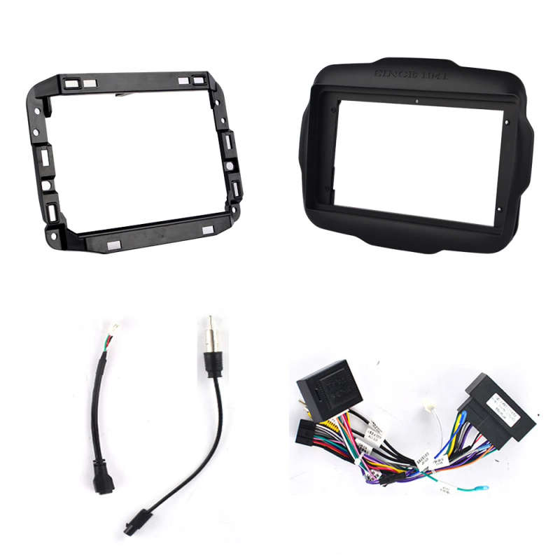 Car Android Radio 9'' Frame for Jeep Renegade 2Din Car DVD Navigation Cover Interior Frame