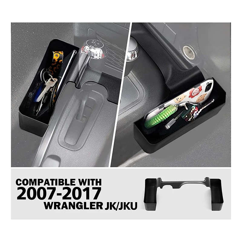 Gear Tray for 2011-2017 Jeep Wrangler JK Gear Shift Storage Box with Double Sides Adhesive Tape