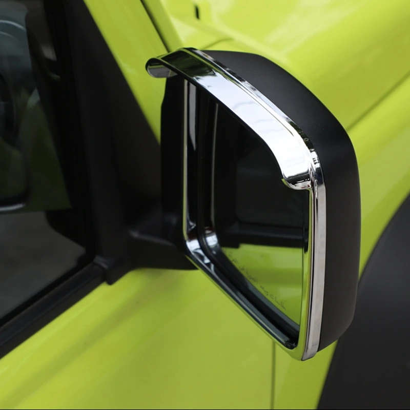 Rear View Mirror Rain Eyebrow Trim Frame Rearview Mirror Rain Brow Cover for Suzuki Jimny