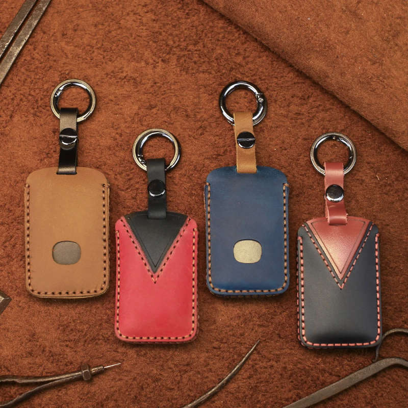 Smart Remote Car Key For Mazda Genuine Leather Car Key Case Cover For Mazda 3 Alexa CX4 CX5 CX8