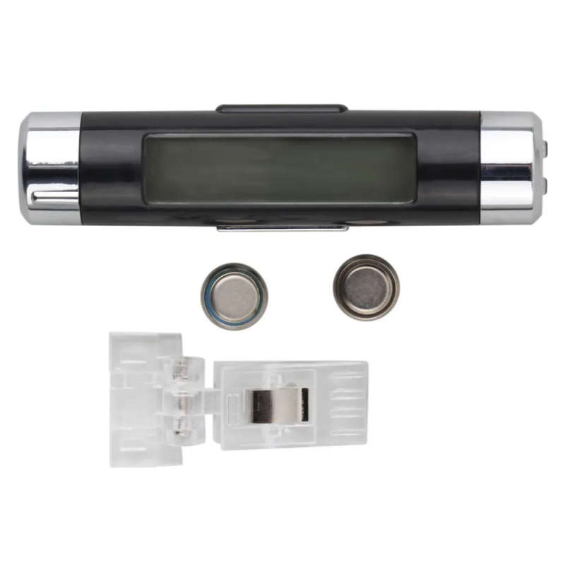 Car thermometer clock 2 in 1 LCD Clip-on Digital Backlight Automotive Thermometer Clock Calendar