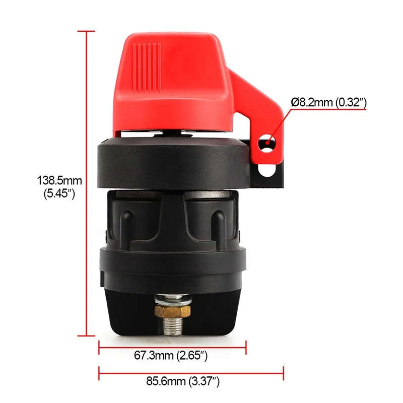 300A 12V Battery Master Switch SPST On/Off Cole Hersee Isolator Lockable Master Disconnect Switch