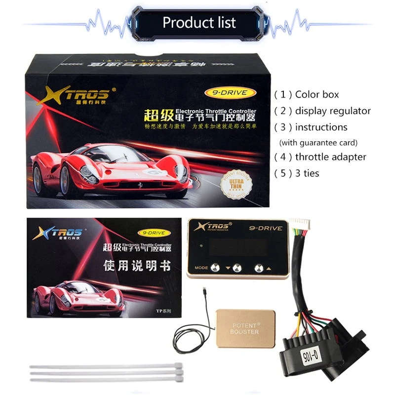 for Jeep Wrangler JL 2007-2019 Electronic Throttle Controller TROS TP 9-Drive Potent Booster