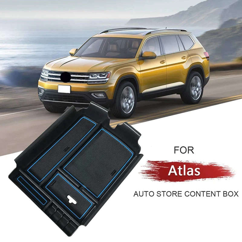 For Atlas 2018-2021 Accessories Car Central Console Organizer Tray Armrest Storage Box