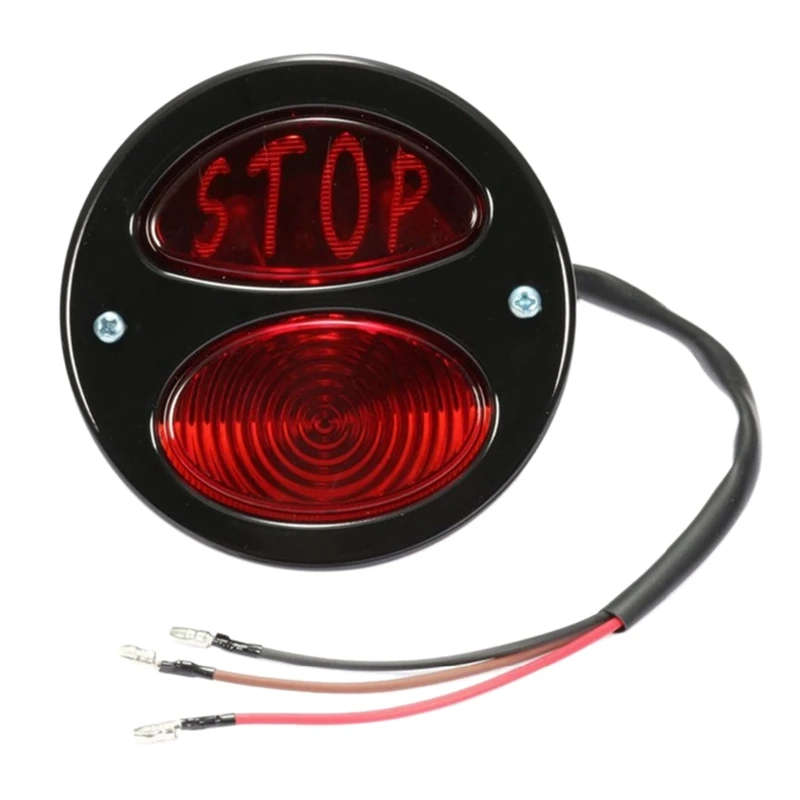 Universal Stop 12V Motorcycle Cafe Racer Retro Red Rear Tail Light Brake Taillight Stop Light Lamp