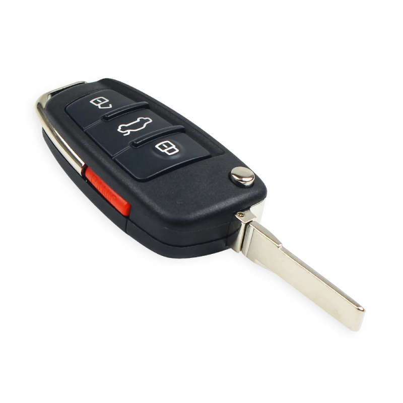 Folding Flip Remote Flip Car Key Case Shell Fob For Audi A6 A6L A2 A3 A4 A8 Q7 TT Key Fob Case