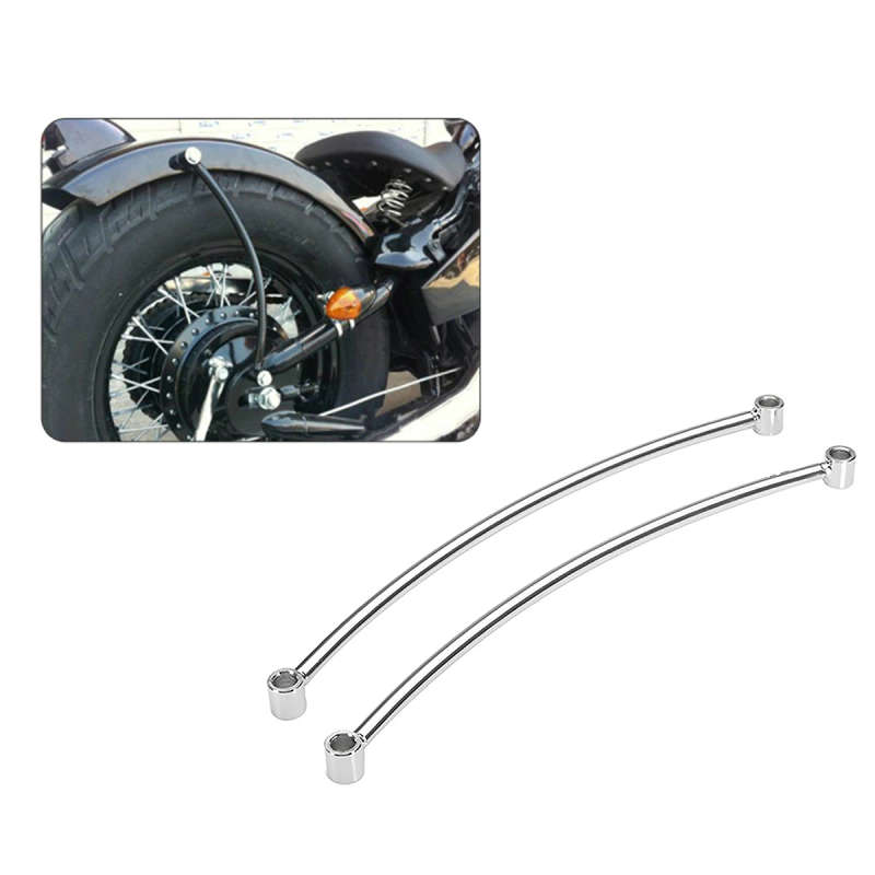 Pair Rear Fender Rail Support Bracket Mount Holder for Cruiser Cafe Bobber