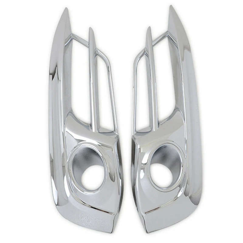 Front Bumper Fog Light Cover Trim Fog Lamp Grille for Honda Civic 10Th 2016 2017 2018 Silver