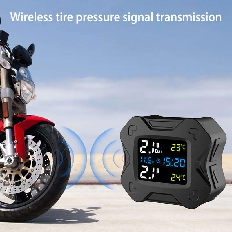 Motorcycle TPMS Moto Tire Pressure Monitoring System for Motorbike Motor Bike Scooter