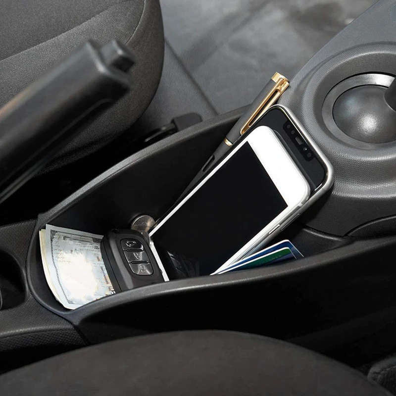 Car Armrest Center Handbrake Storage Box for Benz Smart 453 Fortwo Forfour 2015-